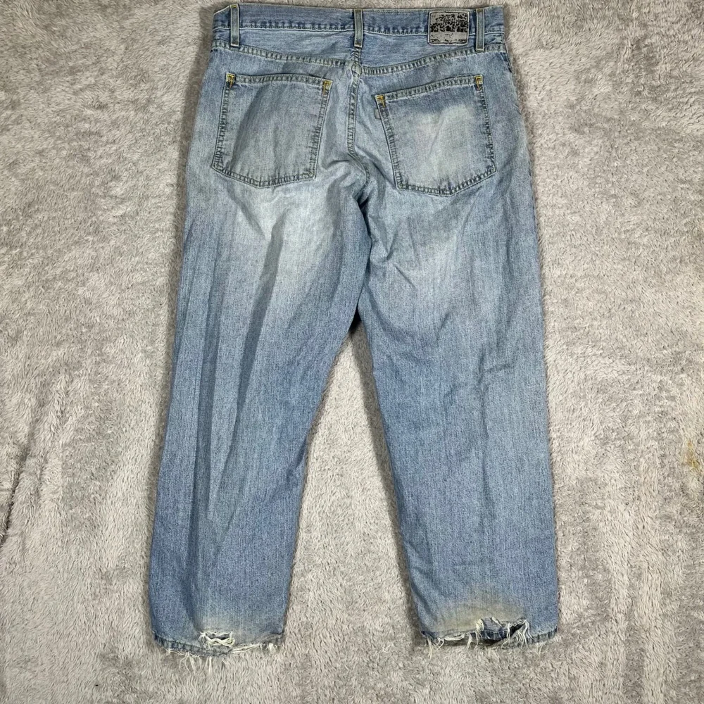 Levis SilverTab Baggy Jeans Light Wash 36x30 Mens Vintage 90s Distressed Denim